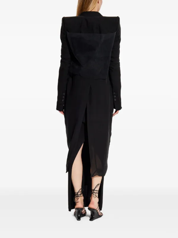 Rick Owens Fogpocket Neue Coat | Black | FARFETCH