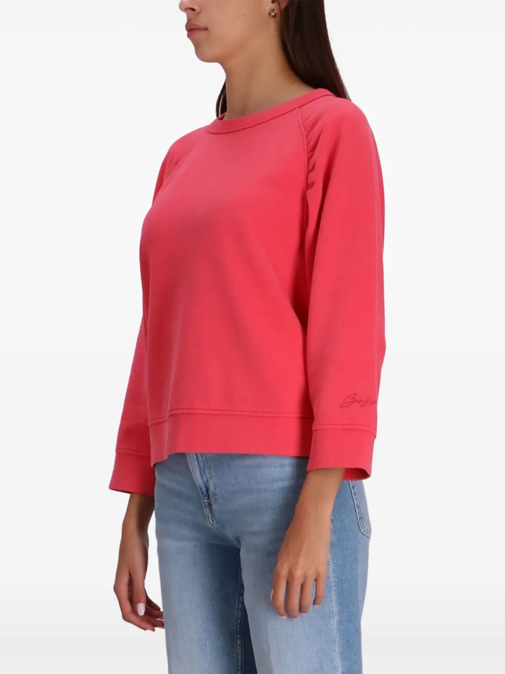 BOSS Katoenen T-shirt Roze