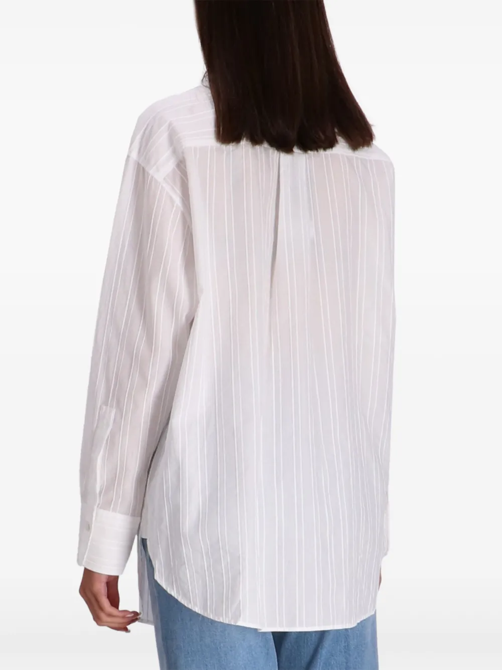 BOSS Gestreept blouse Wit