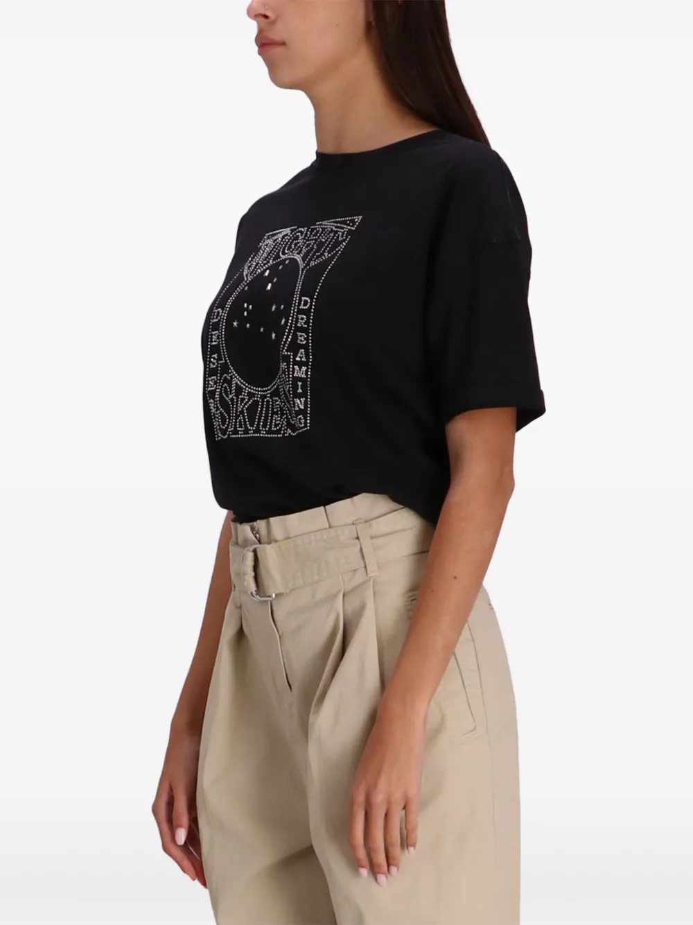 BOSS T-shirt verfraaid met logo Zwart
