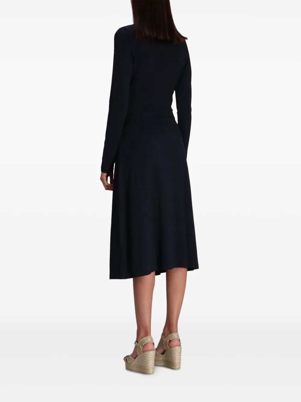BOSS Midi-jurk met geknoopt detail Blauw