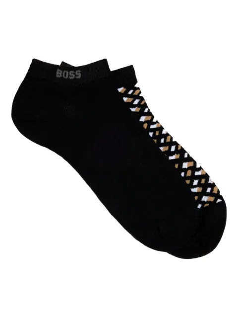 BOSS pack de calcetines tejidos con logo en intarsia