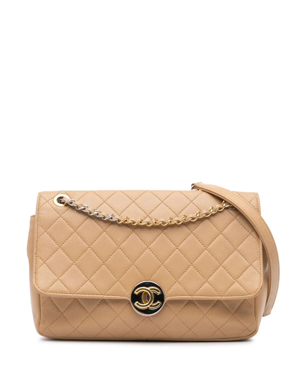 CHANEL Pre-Owned 2019 Small Quilted Calfskin Turn and Lock Flap CHANEL Pre-Owned 2019 Small Quilted Calfskin Turn and Lock Flap