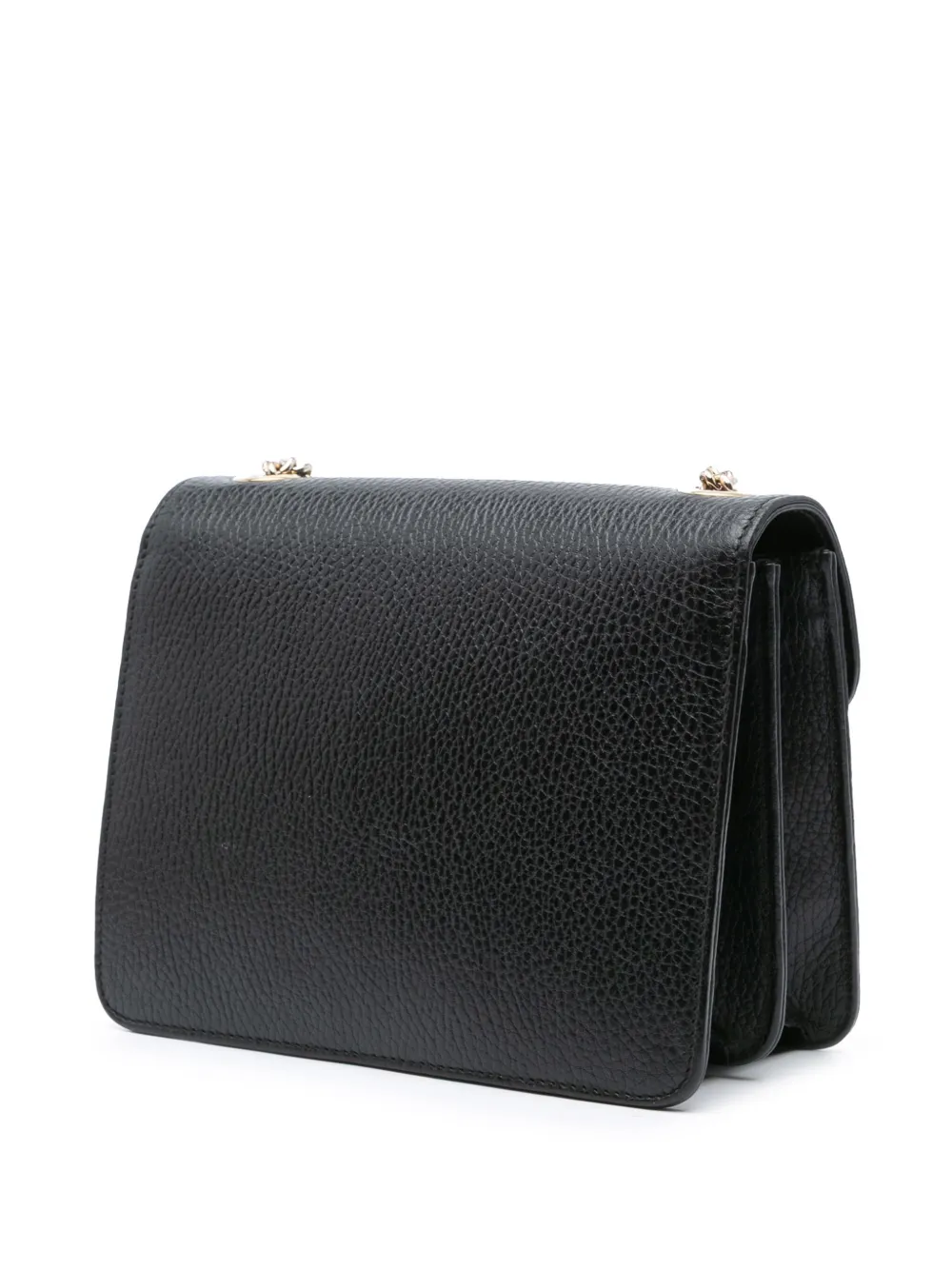Pre-owned Gucci 2016-2024 Small Dollar Calfskin Interlocking G Crossbody Bag In Black