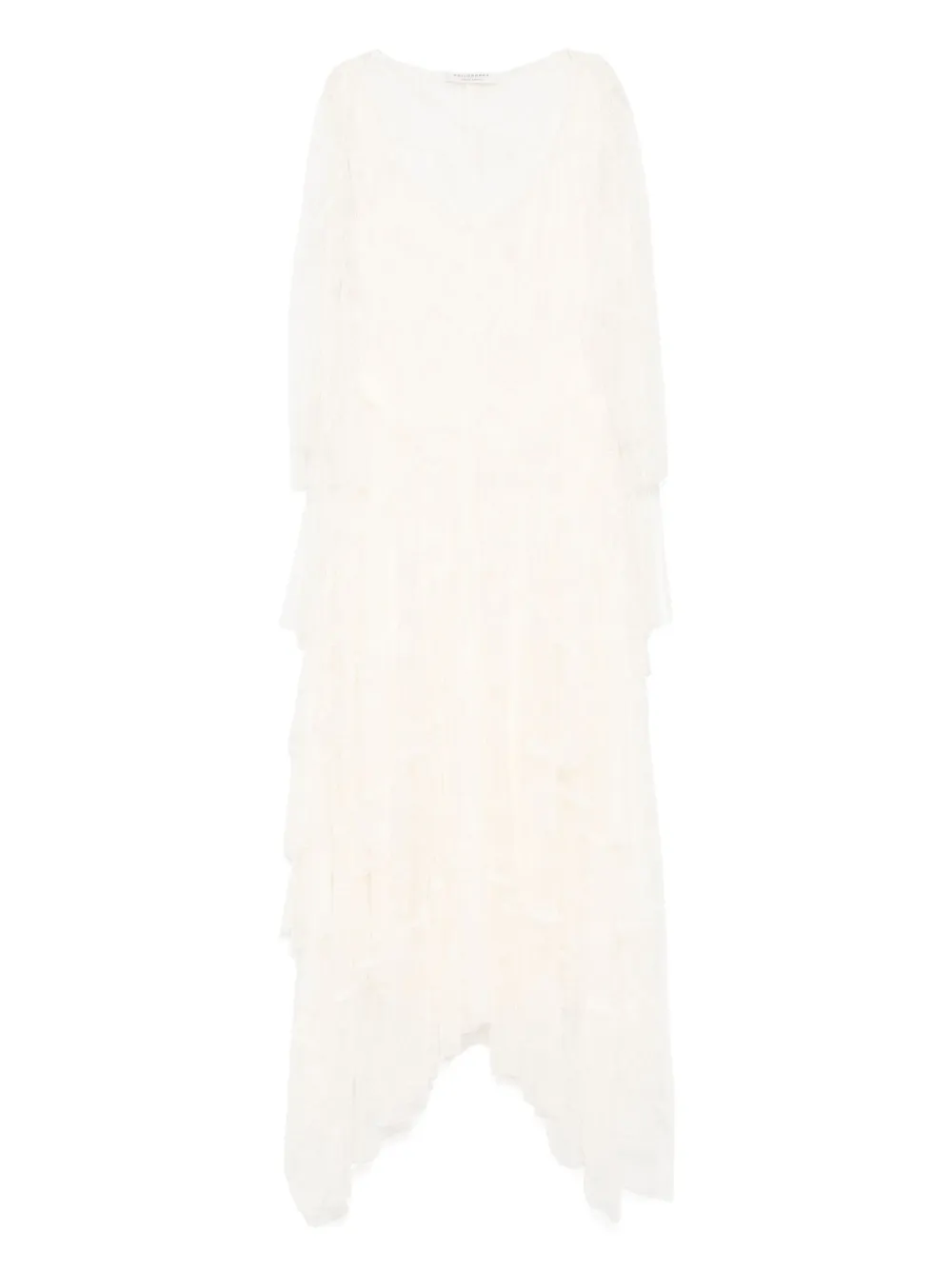 Philosophy Di Lorenzo Serafini Jurk met bloemenkant Beige