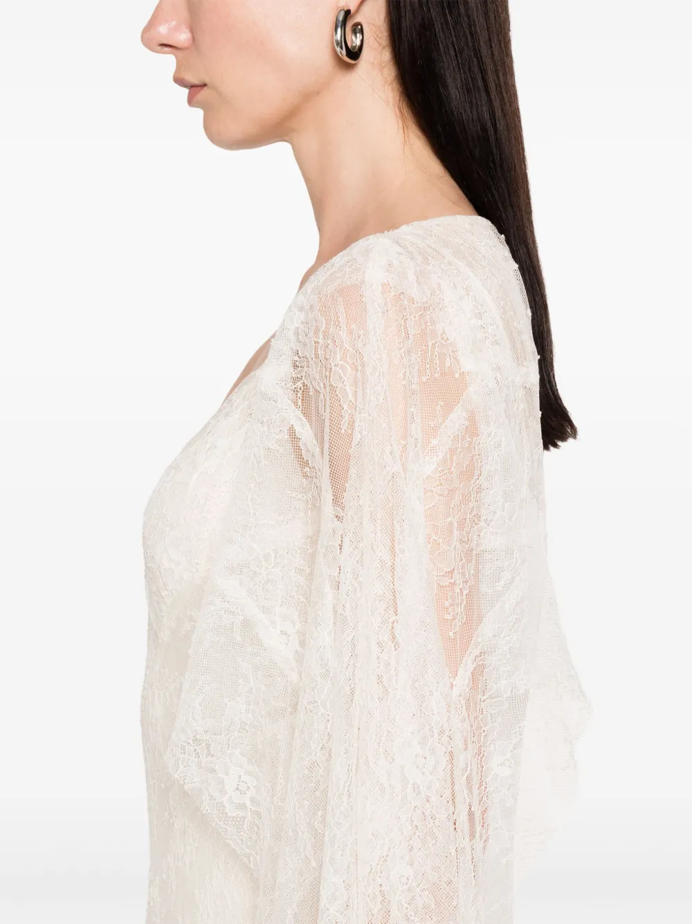 Philosophy Di Lorenzo Serafini Jurk met bloemenkant Beige