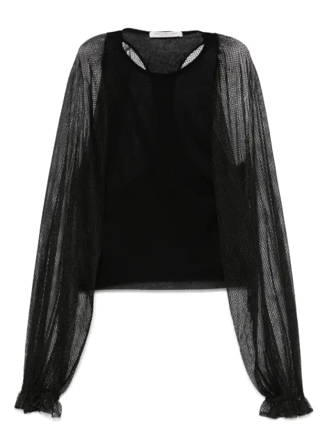 Philosophy Di Lorenzo Serafini mesh-sleeve top