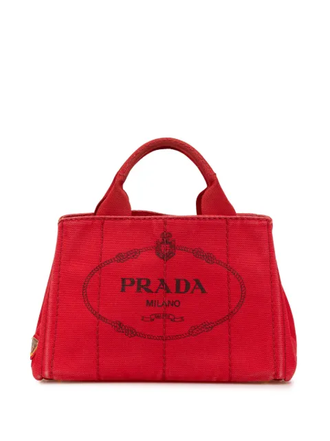 Prada Pre-Owned 2010-2024 Small Canvas Canapa Logo satchel