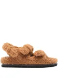 Officine Creative shearling sandals - Brown