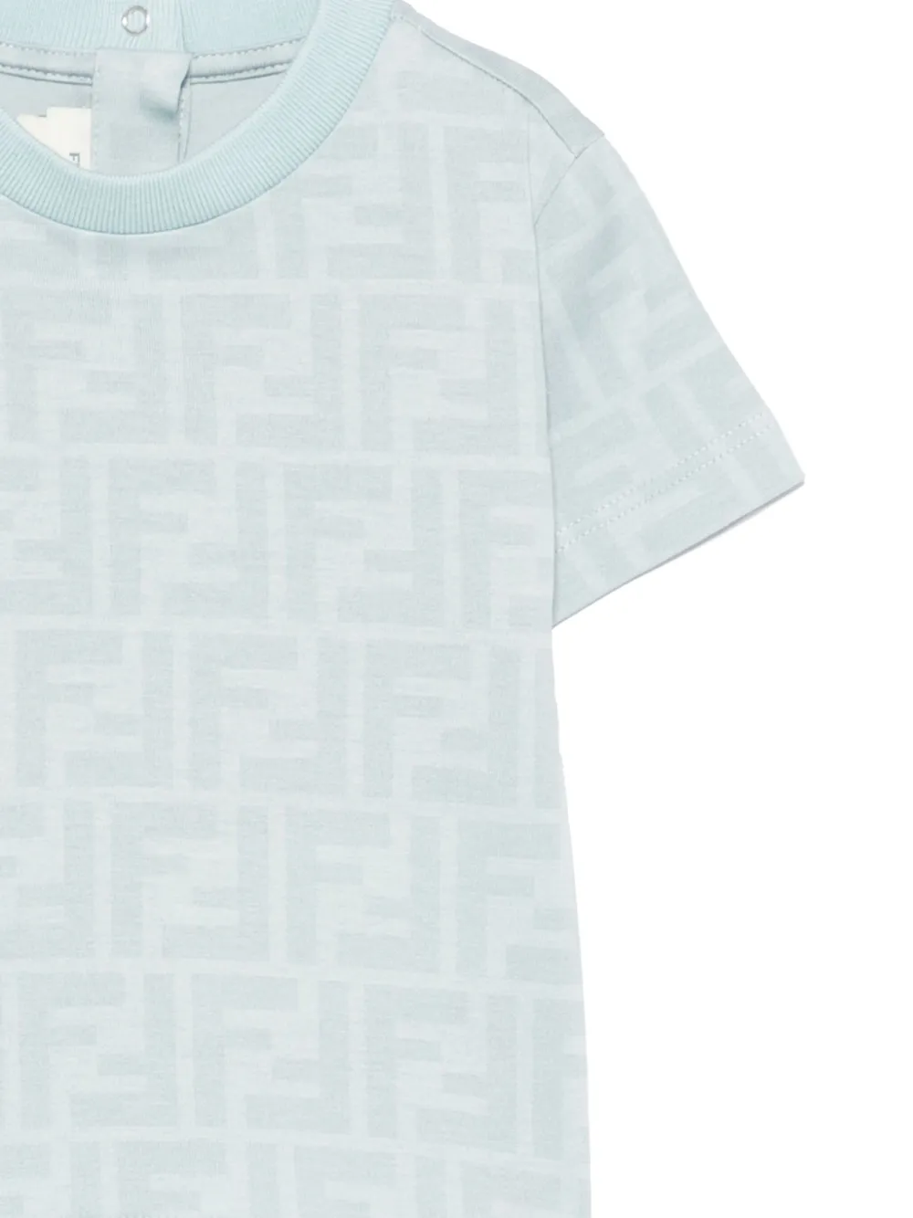 Fendi Kids T-shirt met FF-print Blauw