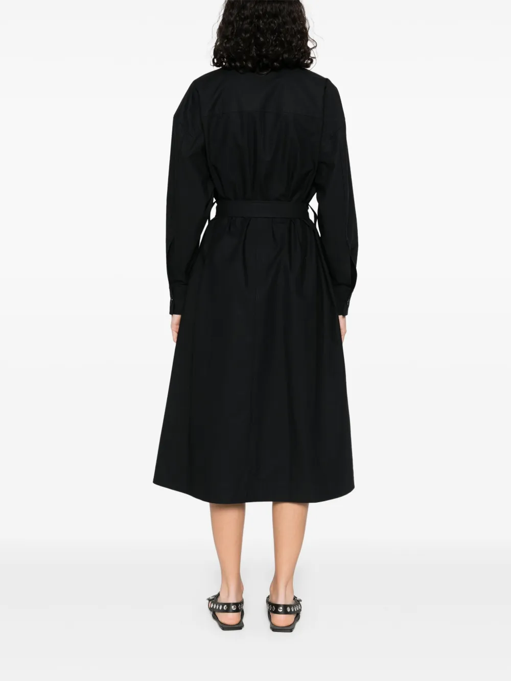 JIL SANDER+ Katoenen midi-jurk Blauw