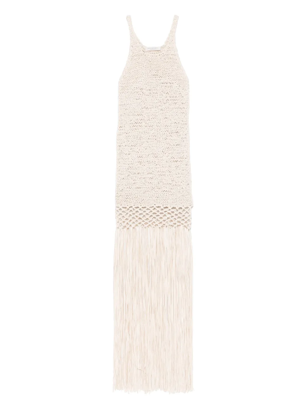 Philosophy Di Lorenzo Serafini Maxi-jurk met franje Beige