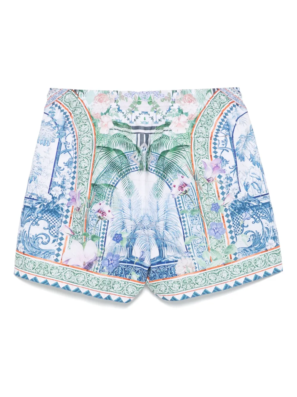 Camilla Zwembroek met Jardim Party-print Wit
