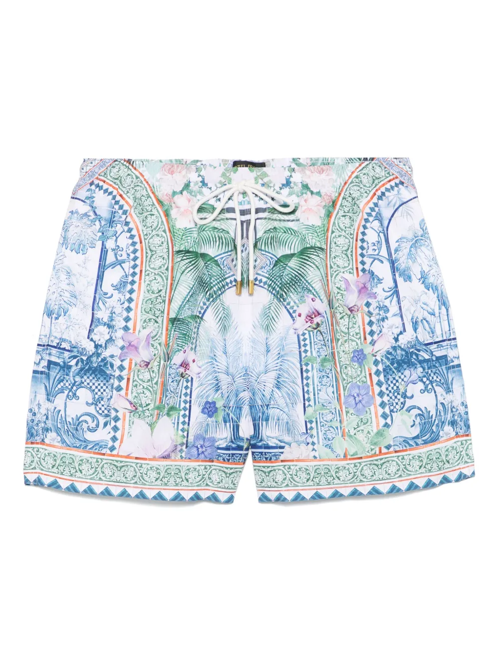 Camilla Zwembroek met Jardim Party-print Wit