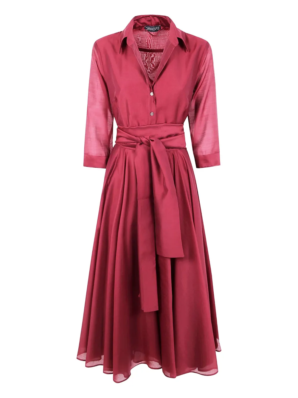 belted midi dress