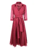 DRHOPE belted midi dress - Red