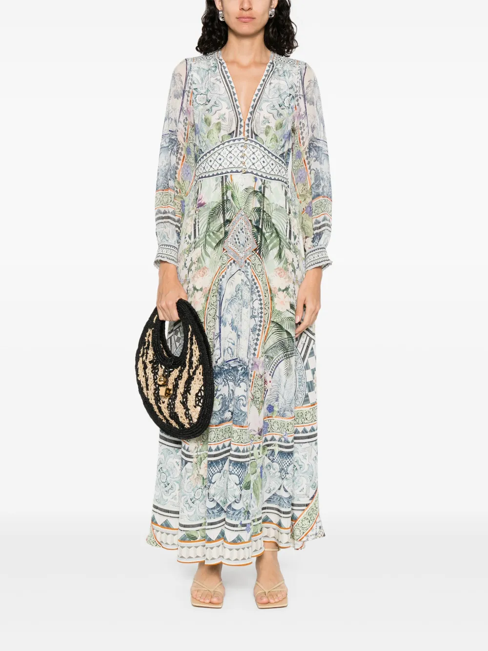 Camilla Jardim Party maxi-jurk - Blauw