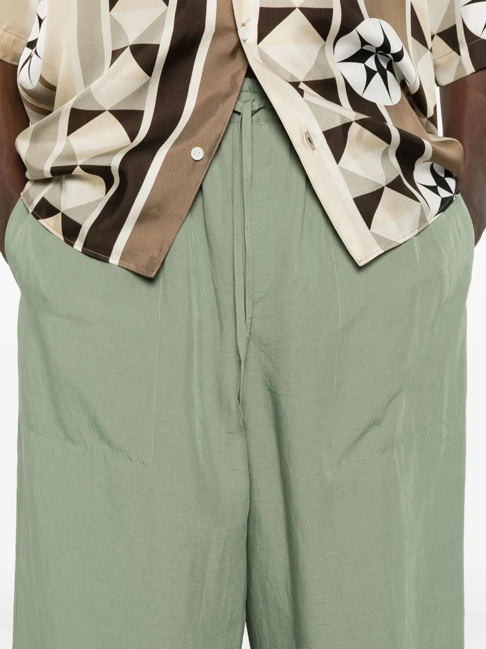 LOEWE Broek met Anagram-patch Groen
