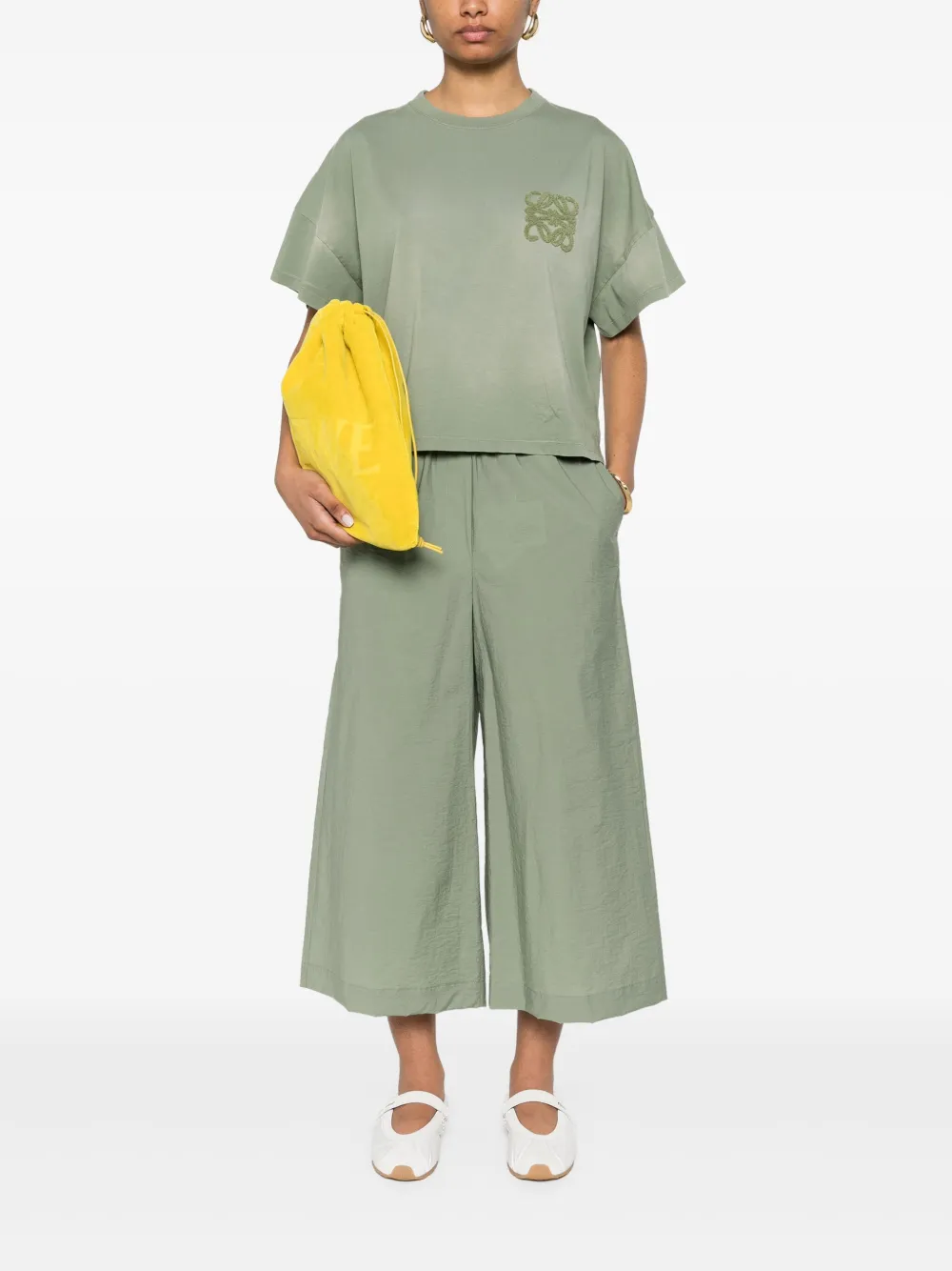LOEWE Broek met Anagram-patroon - Groen