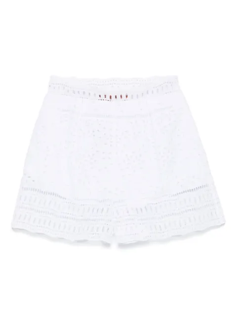 Ermanno Scervino shorts con bordado inglés