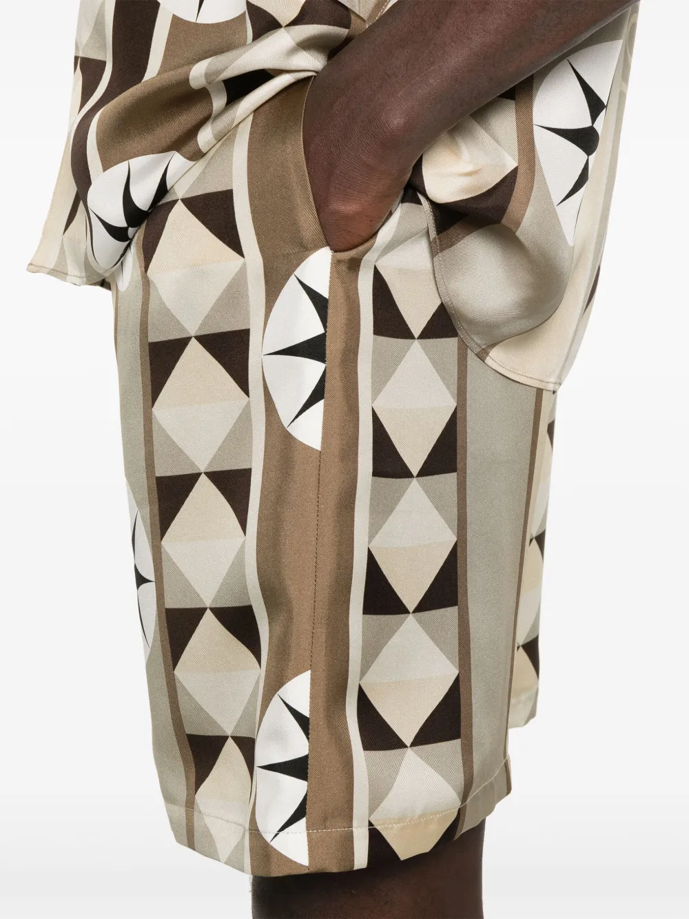 LOEWE Shorts met grafische print Beige