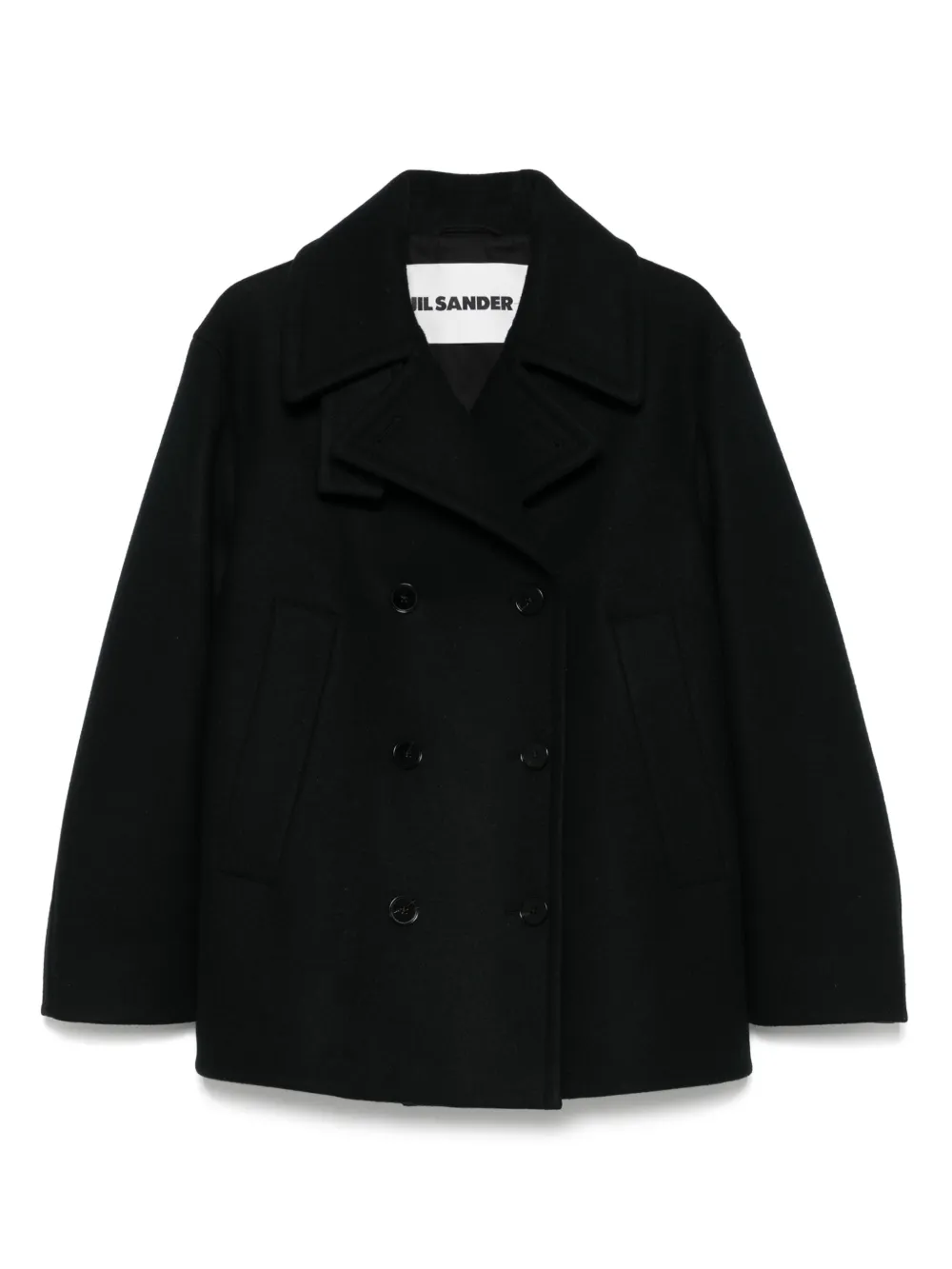 JIL SANDER+ Wollen jack Zwart