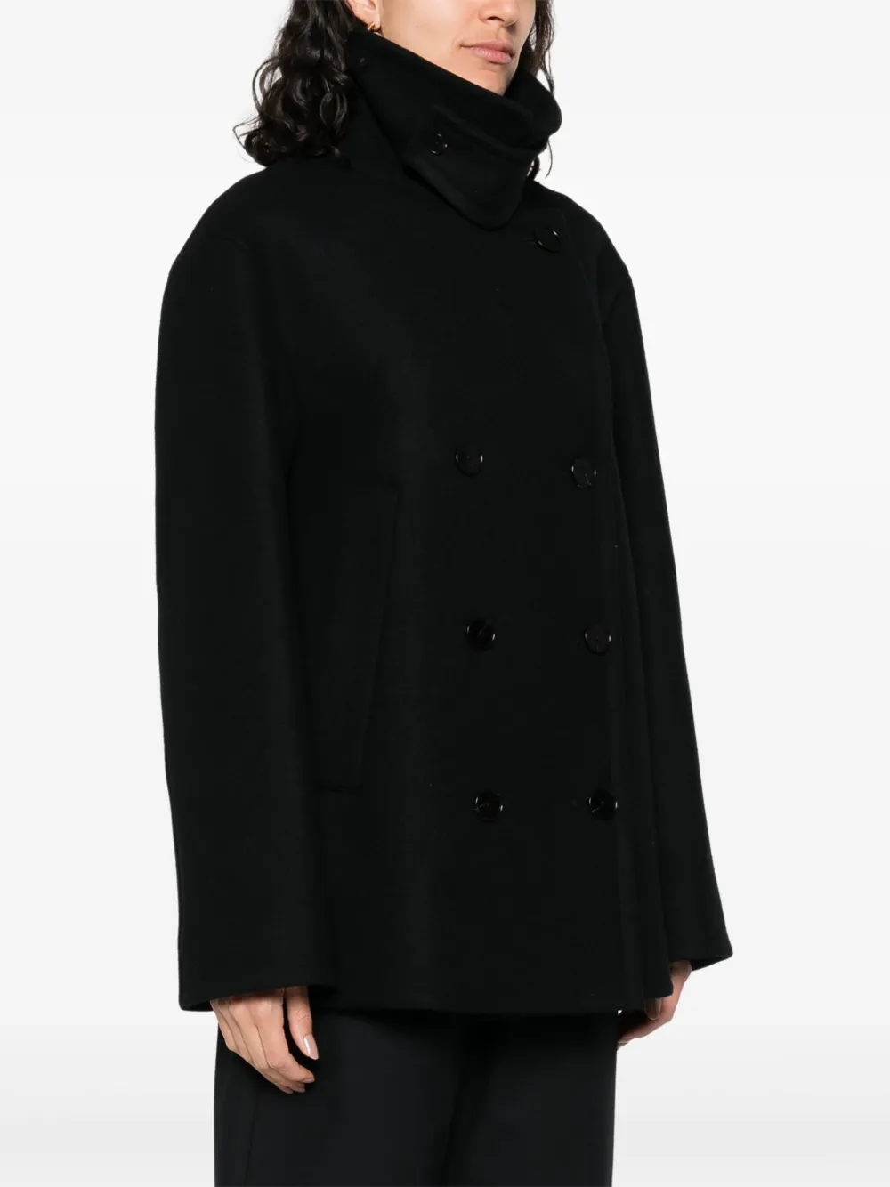 JIL SANDER+ Wollen jack Zwart