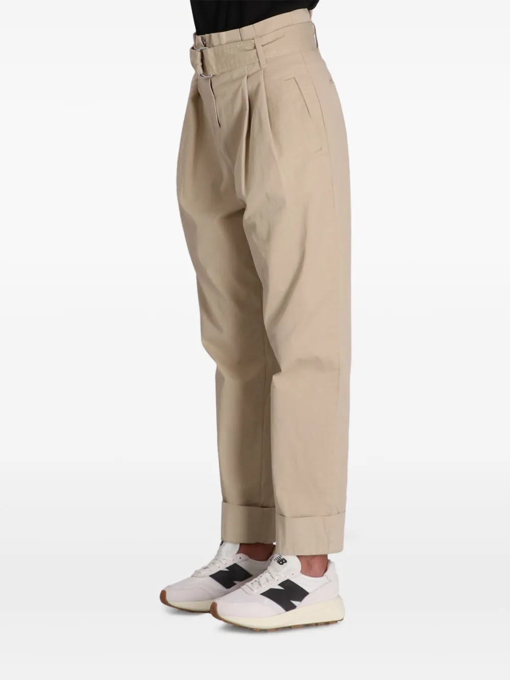 BOSS Paperbag broek Beige