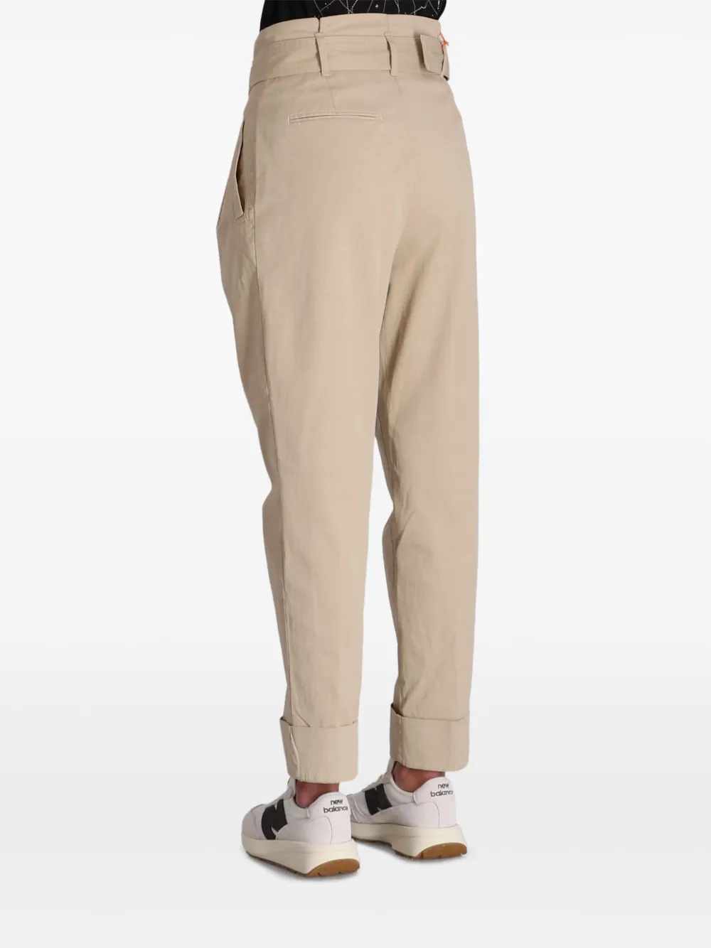 BOSS Paperbag broek Beige