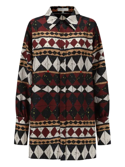 INTO THE EAST 几何图案印花衬衫