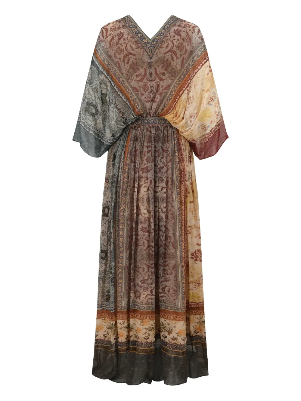 INTO THE EAST Maxi-jurk met bloemenprint - Bruin