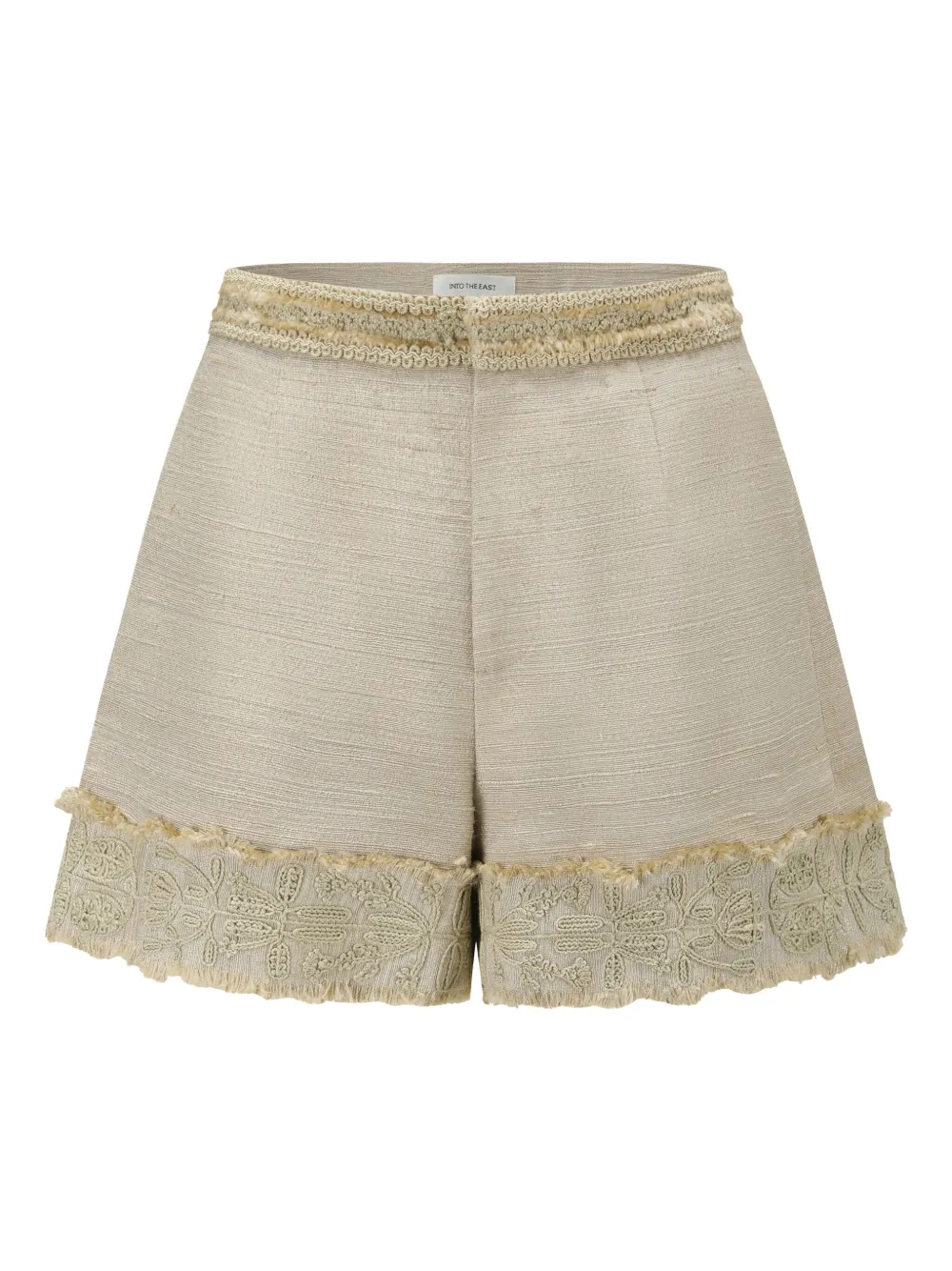 INTO THE EAST Quercus silk shorts - Neutrals