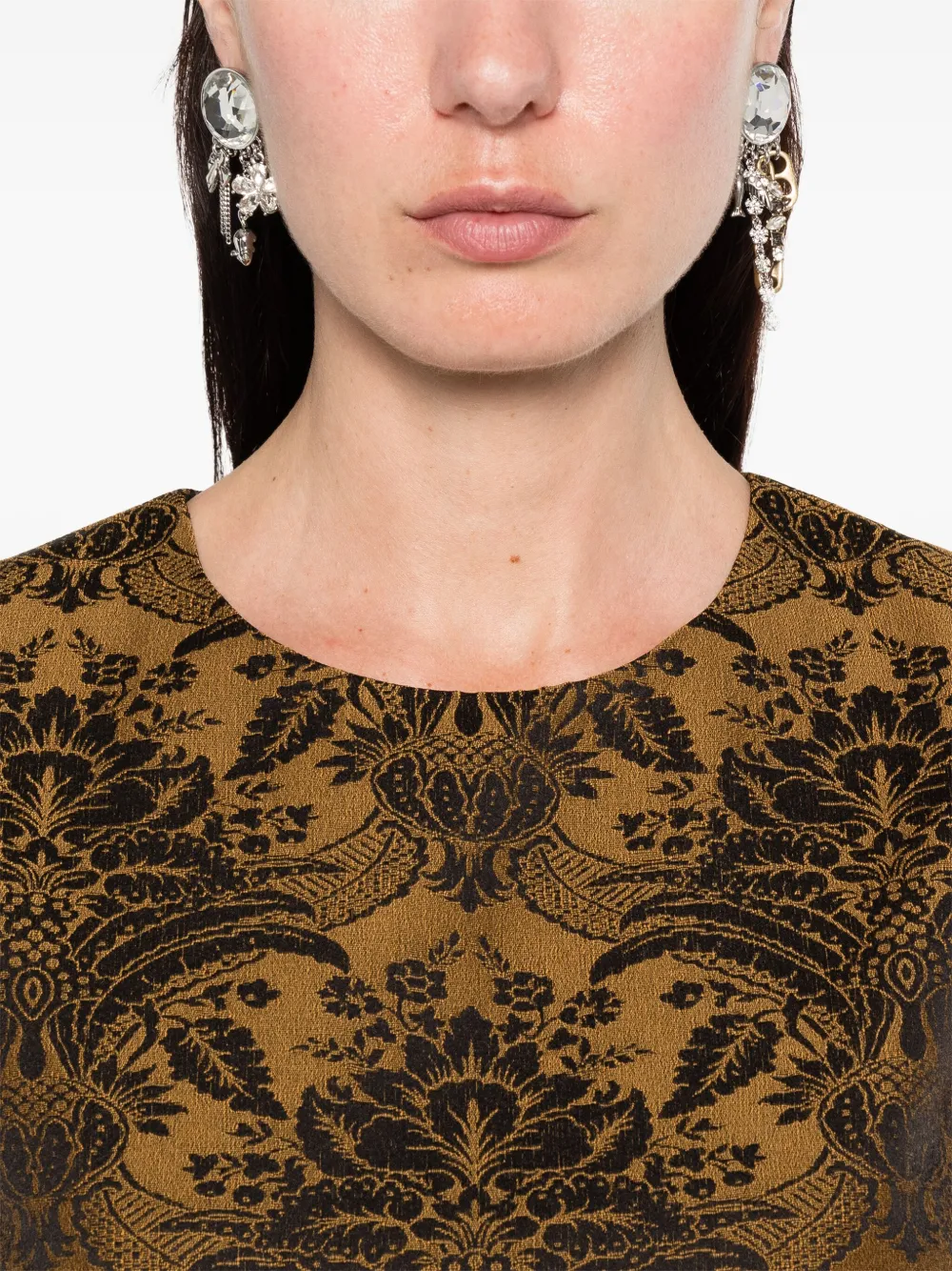 Shop Max Mara Romania Mini Dress In Yellow