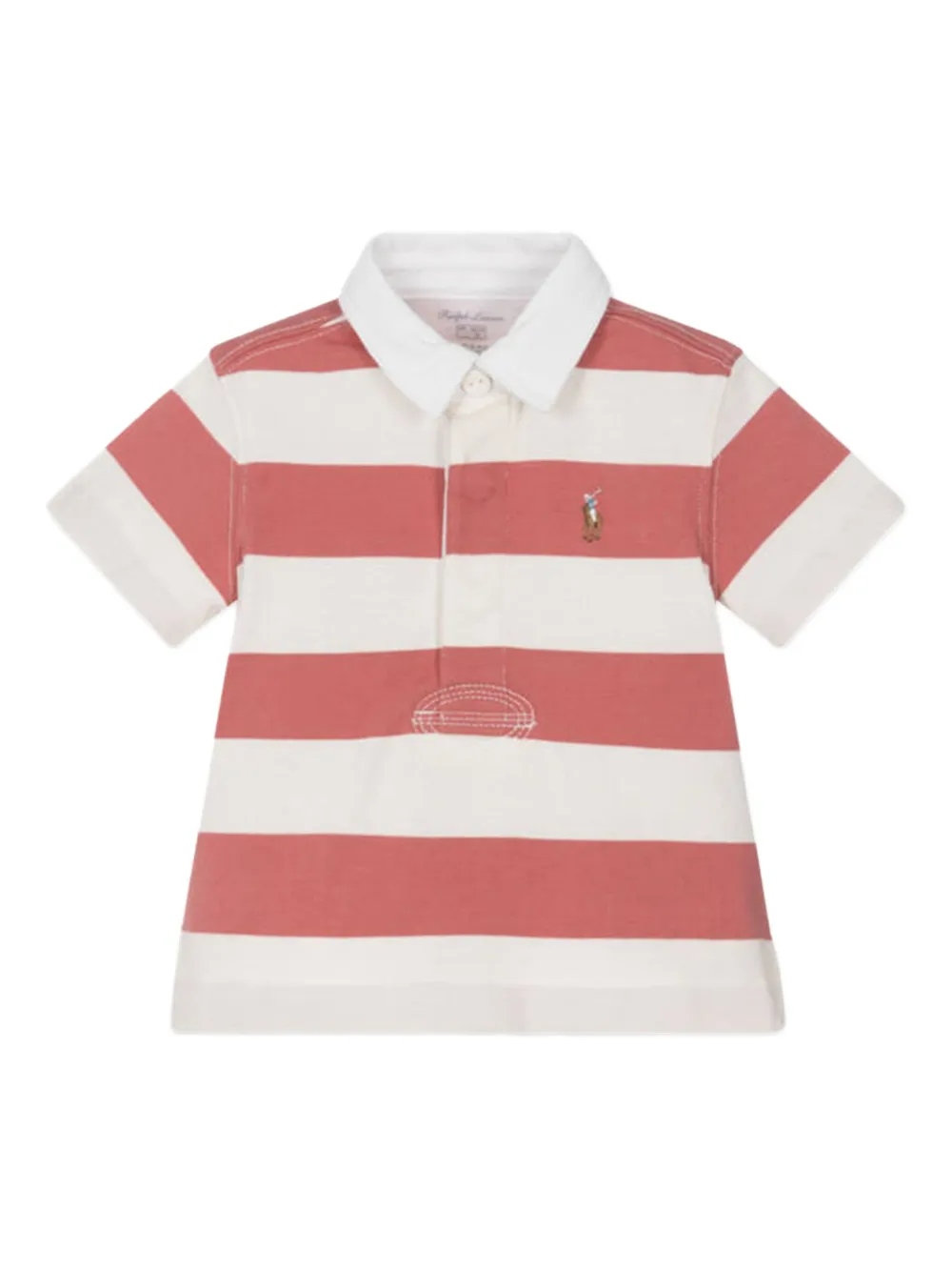 POLO RALPH LAUREN KIDS Gestreept chambray poloshirt en shorts Blauw