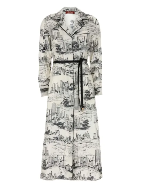 Max Mara Chemise longa Pappa com estampa