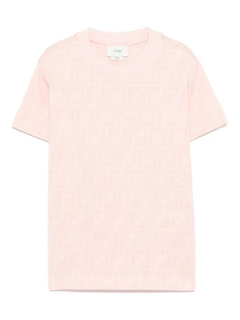 Fendi Kids playera con estampado FF