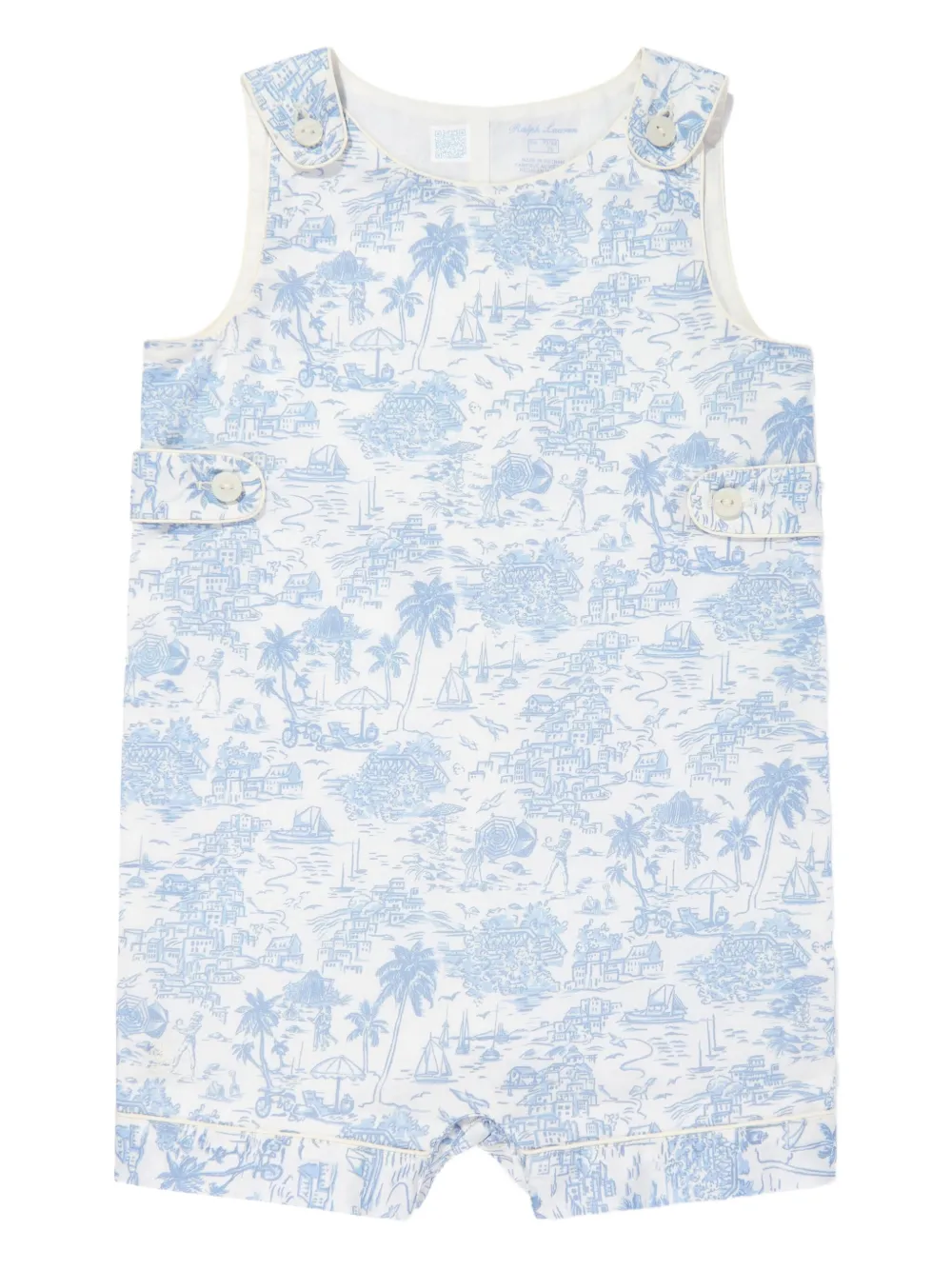 POLO RALPH LAUREN KIDS Katoenen top en shorts Blauw
