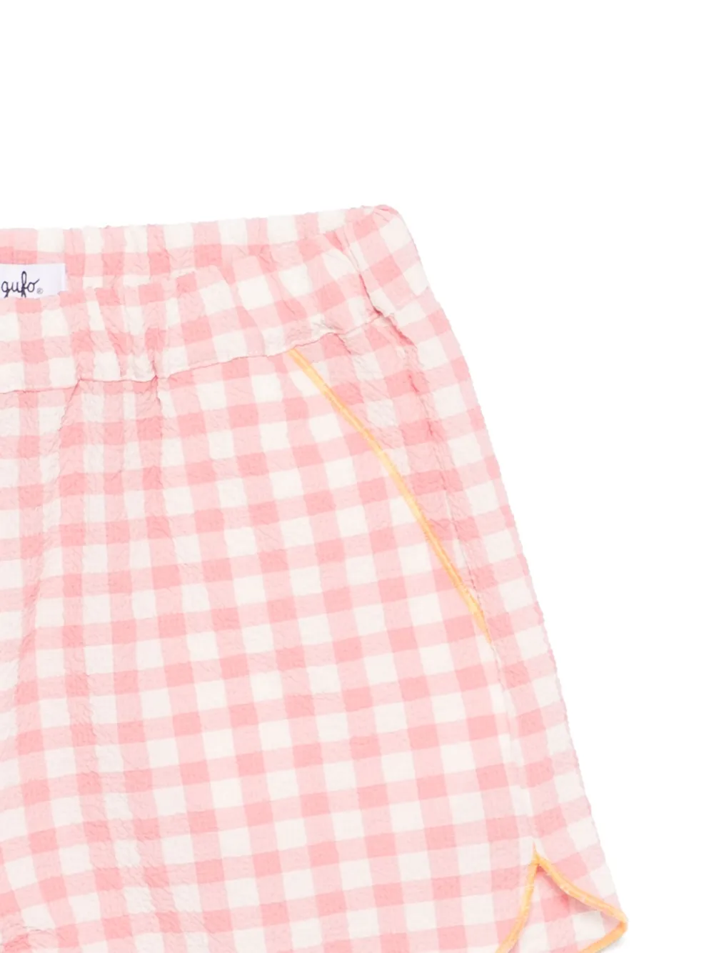 Il Gufo Gingham-check Shorts Set In Pink