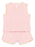 Il Gufo gingham-check shorts set - Pink