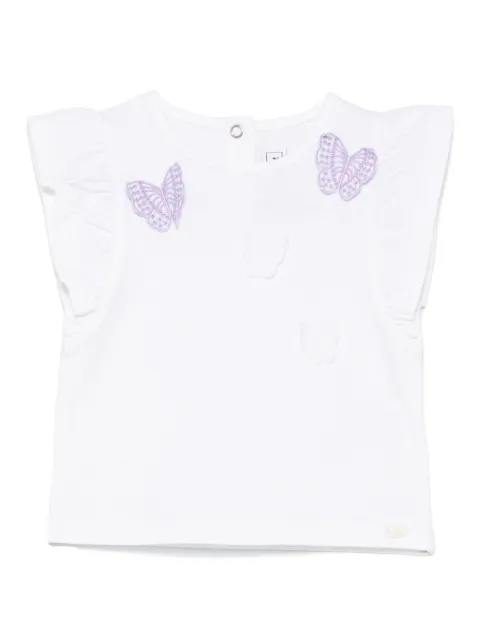 Tartine Et Chocolat playera con aplique de mariposa