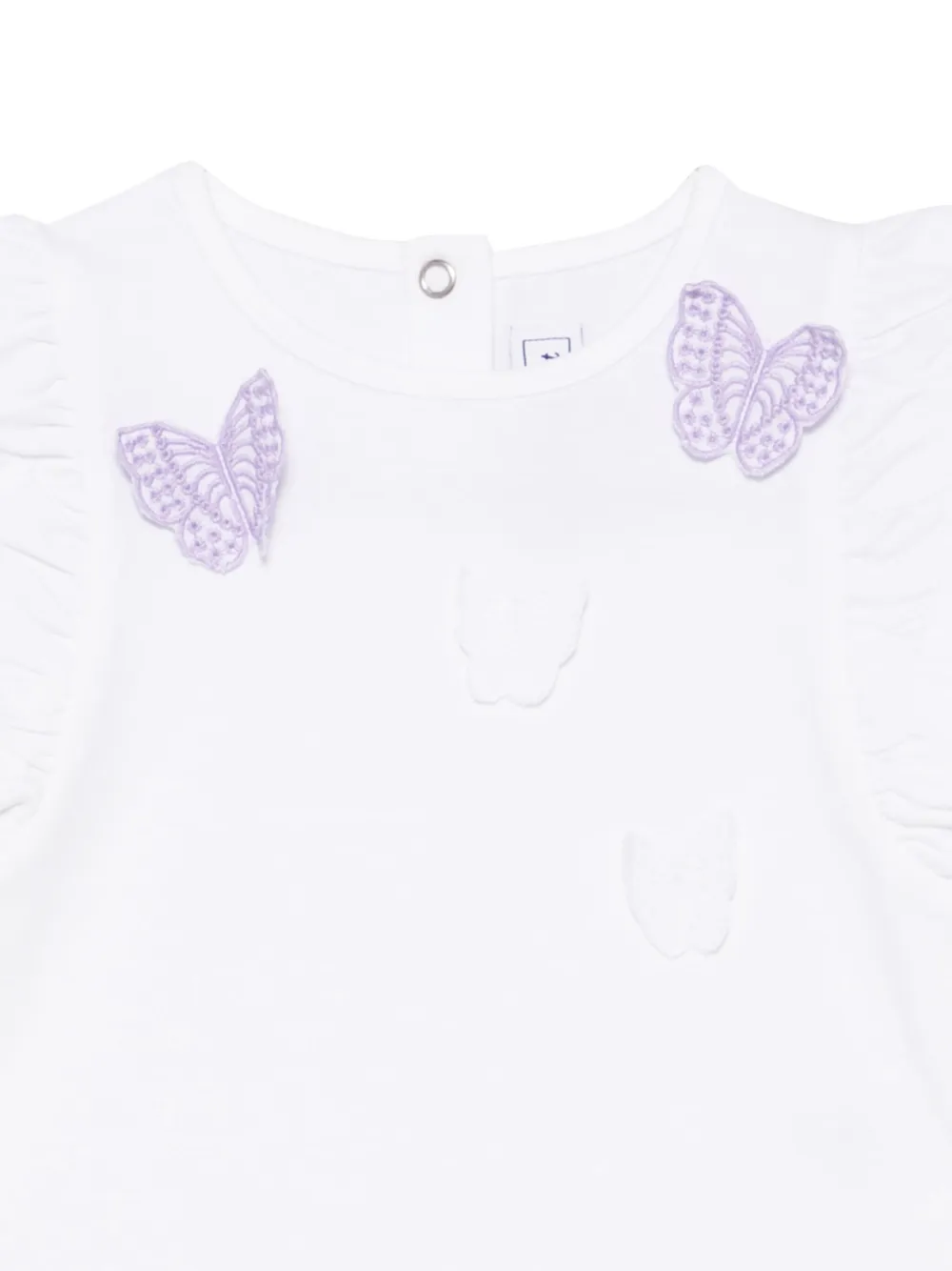 Tartine Et Chocolat T-shirt met vlinderapplicatie Wit