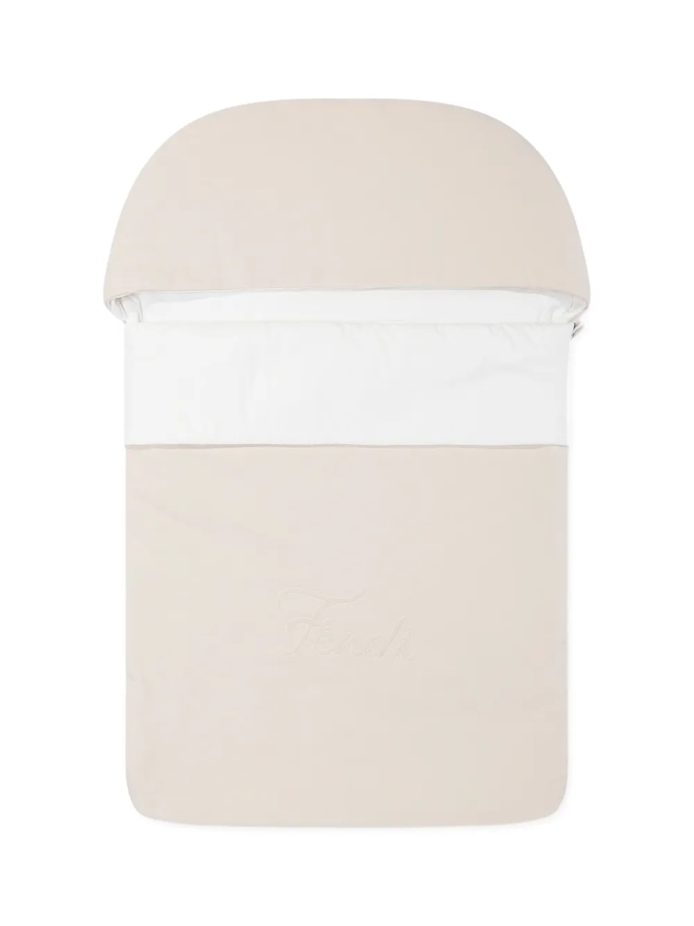 Fendi Kids Slaapzak met geborduurd logo Beige