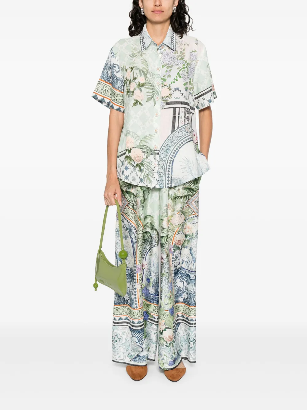 Camilla Jardim Party blouse - Groen