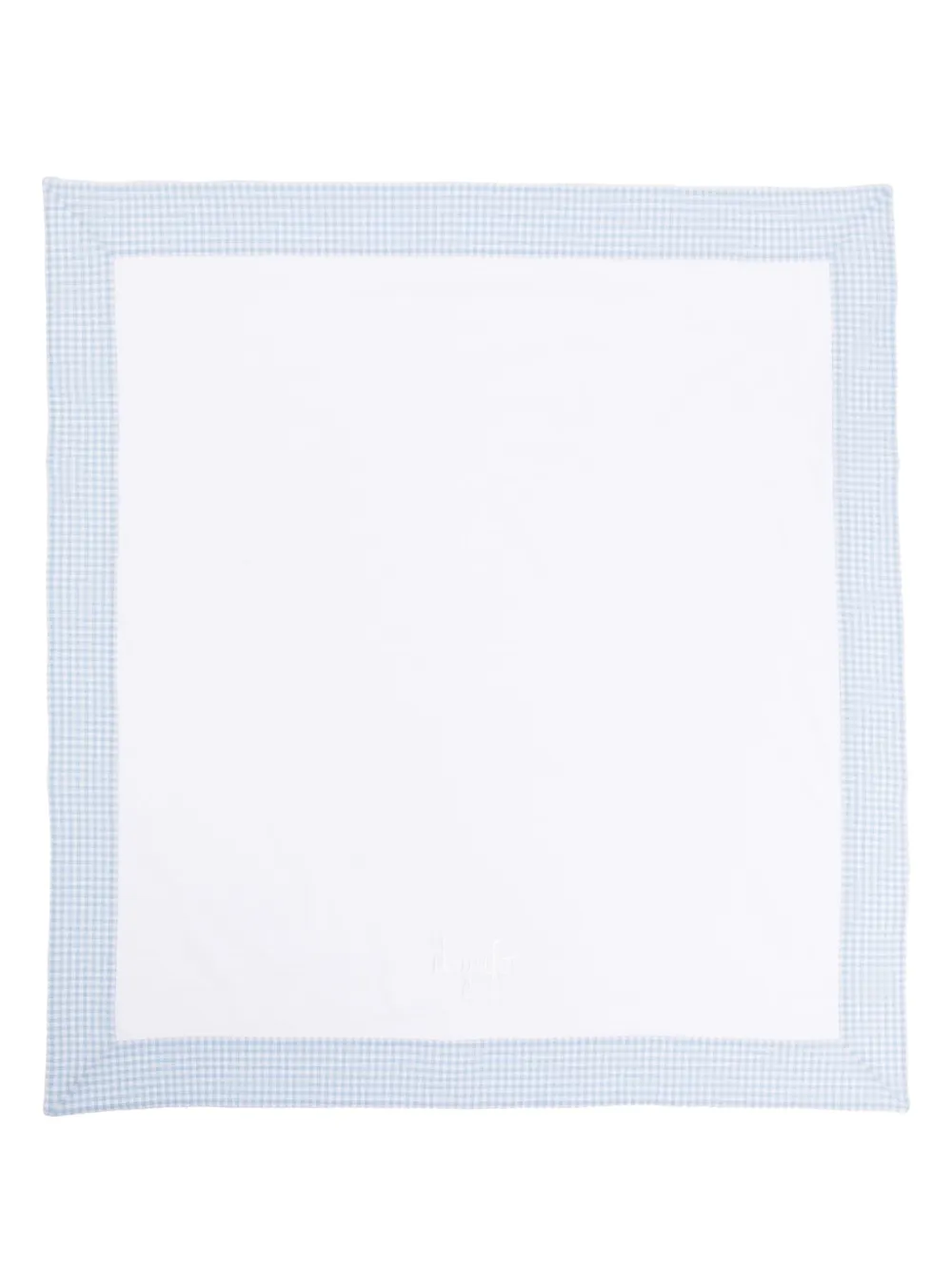 Il Gufo Checked-border Blanket In White