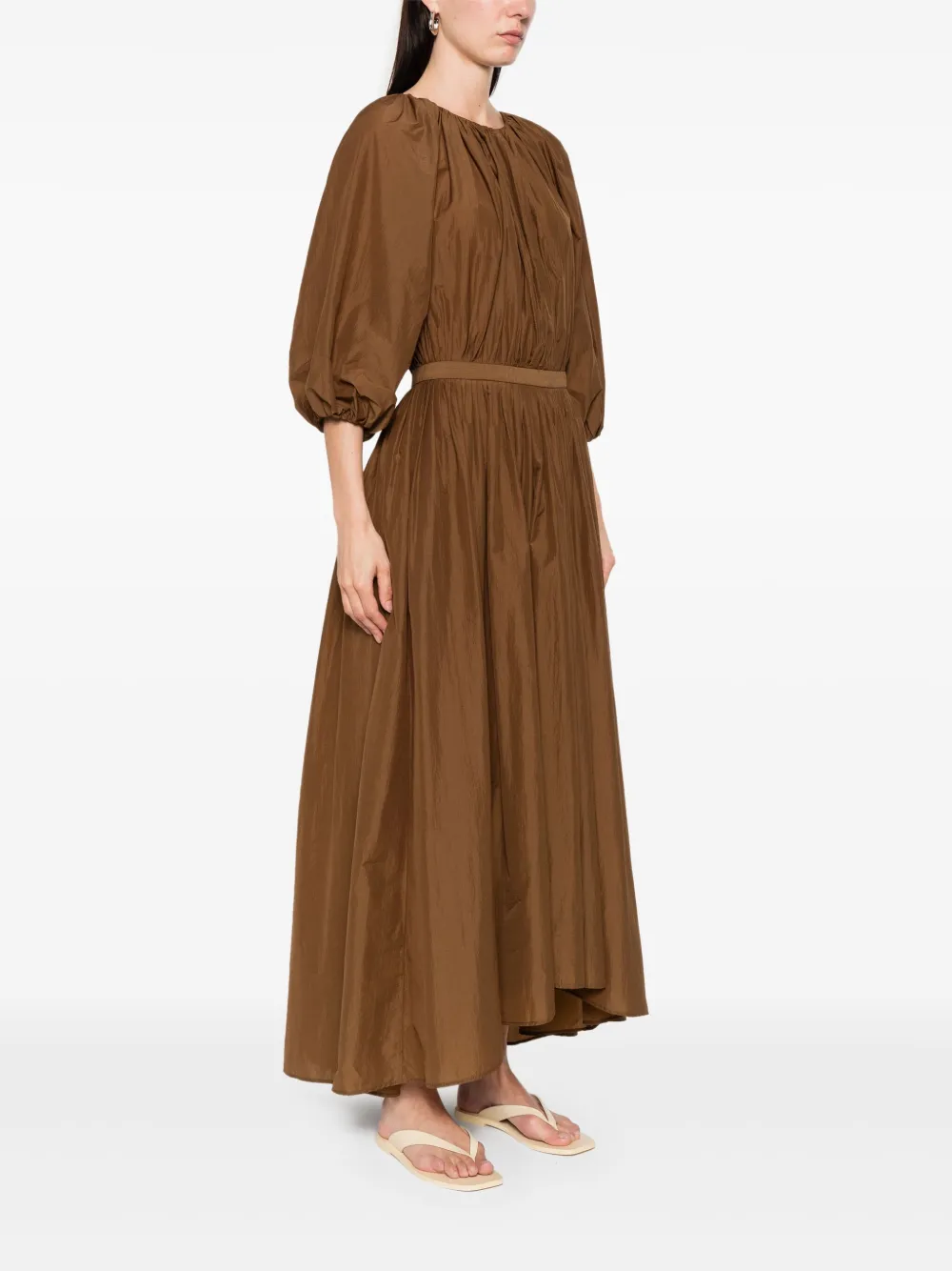Philosophy Di Lorenzo Serafini Maxi-jurk met pofmouwen Bruin