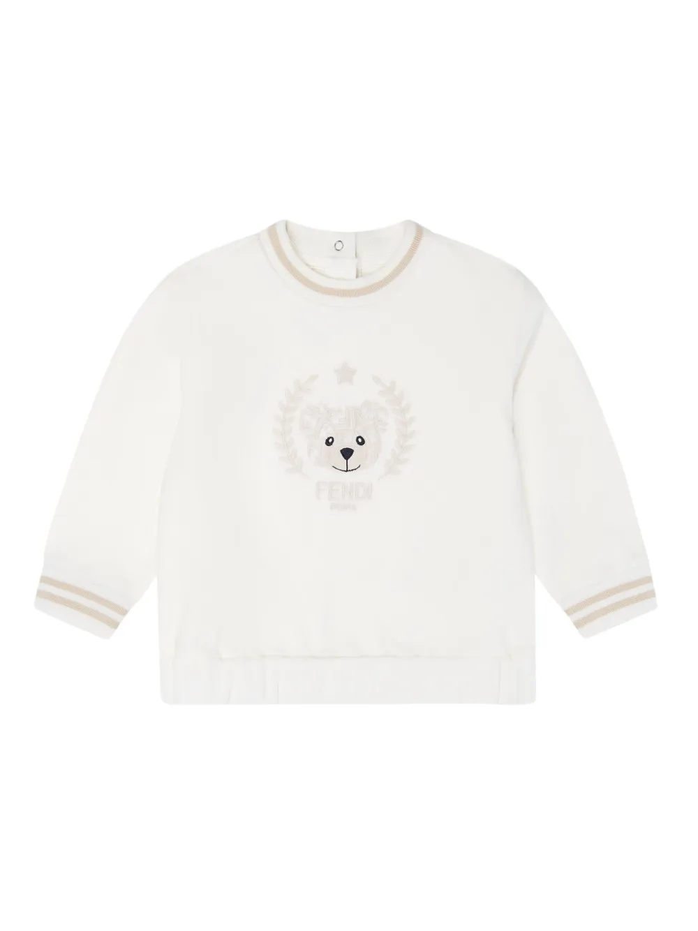 Fendi Kids Sweater met logo WHITE