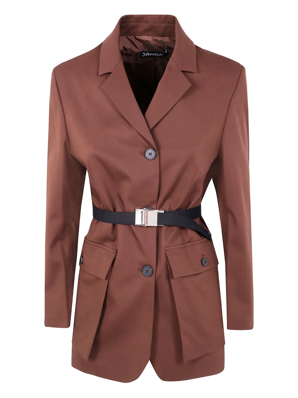 DRHOPE Blazer met ceintuur Bruin