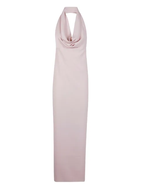 DRHOPE vestido largo con cuello desbocado