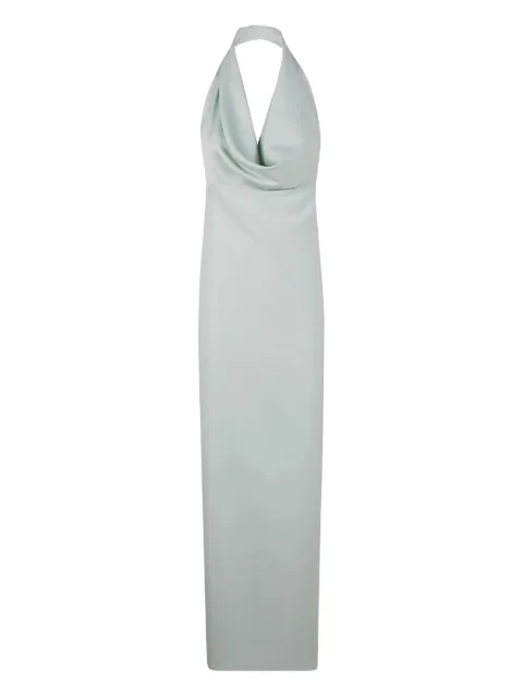 DRHOPE vestido de fiesta drapeado con cuello halter