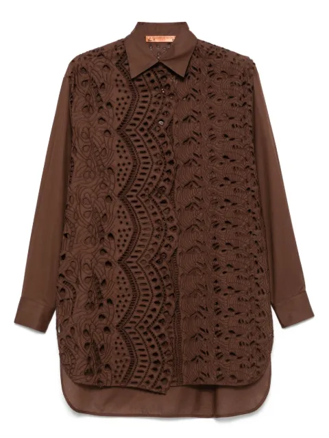Ermanno Scervino camisa con bordado inglés